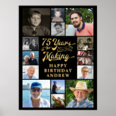 Poster 75e anniversaire 14 photo Collage ANNÉES DANS LA F (Devant)
