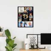 Poster 75e anniversaire 14 photo Collage encourage à 75 a (Bureau à domicile)