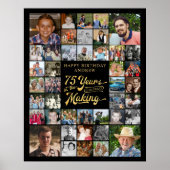 Poster 75e anniversaire 42 photo Collage ANNÉES DANS LA F (Devant)