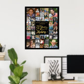 Poster 75e anniversaire 42 photo Collage ANNÉES DANS LA F (Bureau à domicile)