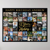 Poster 75e anniversaire 48 Photos 75 ans à venir (Devant)