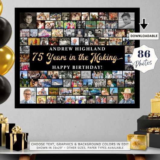 Poster 75e anniversaire 86 Photos 75 ans à venir
