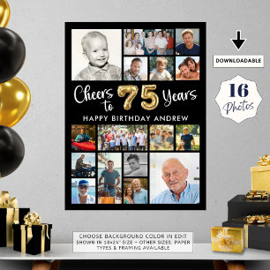 Poster 75e anniversaire Black Gold 16 Photo Cheers to Yea