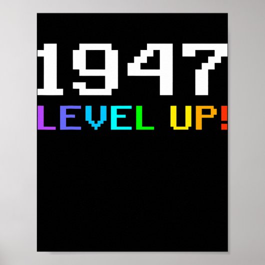 Poster 75e anniversaire Dames Mens 75 ans 1947 Drôle (Devant)