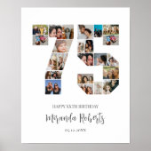 Poster 75e anniversaire Numéro 75 Photo personnalisée Col (Devant)