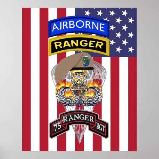 Poster 75e Régiment de Rangers "Sua Sponte" (Devant)