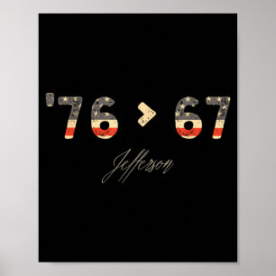 Poster 76 > 67 Jefferson Six Seven Mème pour la Génératio