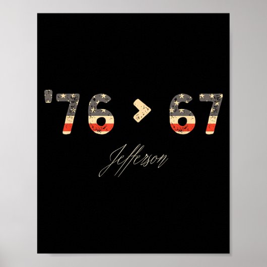 Poster 76 > 67 Jefferson Six Seven Mème pour la Génératio (Devant)