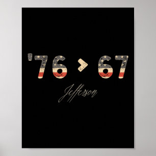 Poster 76 67 Jefferson Six Seven Mème pour l'argot Gen Al