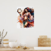 Poster *~* 7 A100 Psychique Boho Gypsy Tambourine Danseus (Cuisine)