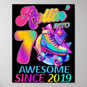 Poster 7 Ans Incroyable Depuis 2019 Hockey Thème Annivers