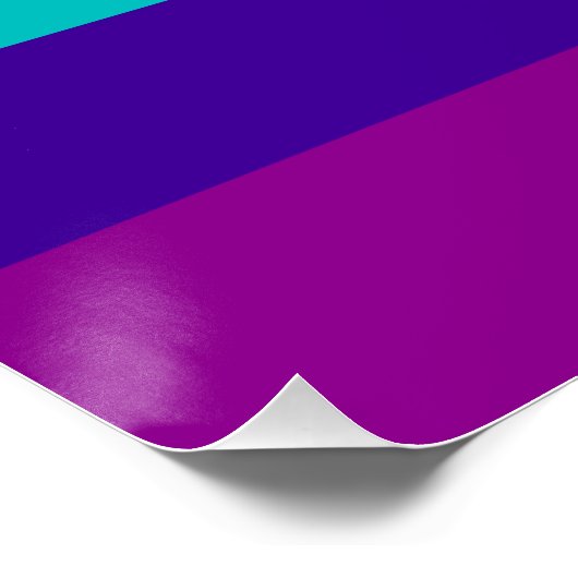 Poster 7 bandes Rainbow Pride (Coin)