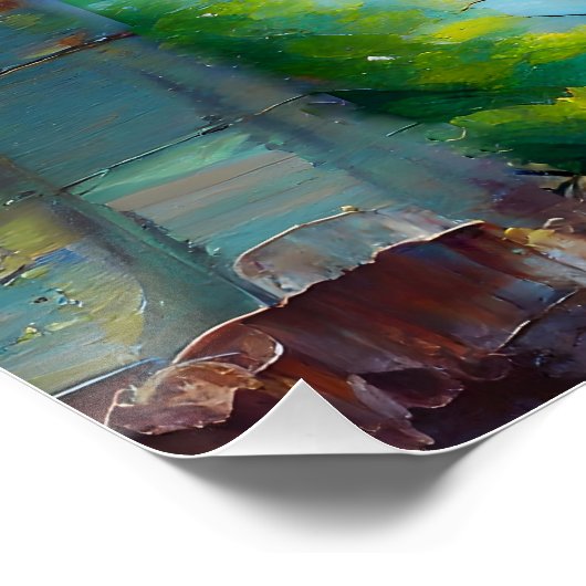 Poster 7 Chakra Fleurissant Arbre De Vie (Coin)