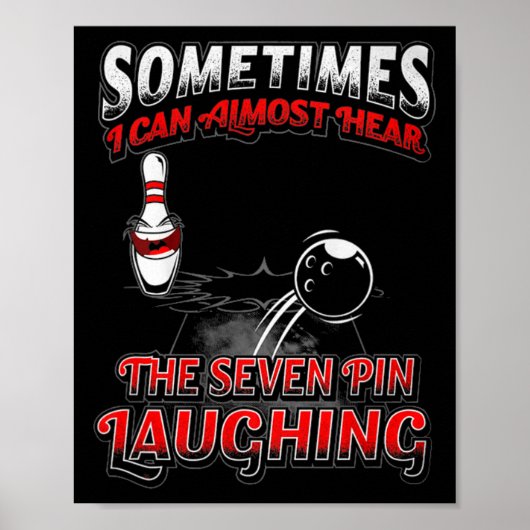 Poster 7 Épingles Rire Bowling Bowling Tee Don Pour Homme (Devant)