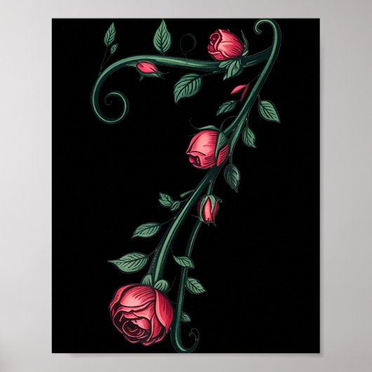 Poster 7 Floral 67 Rose Valentines Day Funny Love Matchin (Devant)