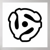 Poster 7 inch 45 rpm vinyl adapter insert spindle spider (Devant)