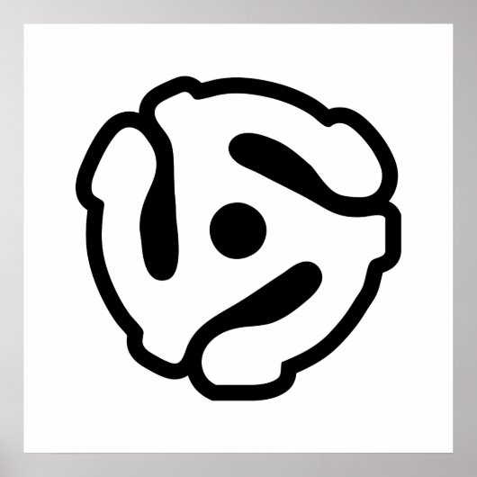 Poster 7 inch 45 rpm vinyl adapter insert spindle spider (Devant)