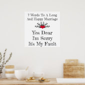 Poster 7 Mots Pour Un Mariage Long Et Heureux (Cuisine)