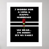 Poster 7 Mots Pour Un Mariage Long Et Heureux (Devant)