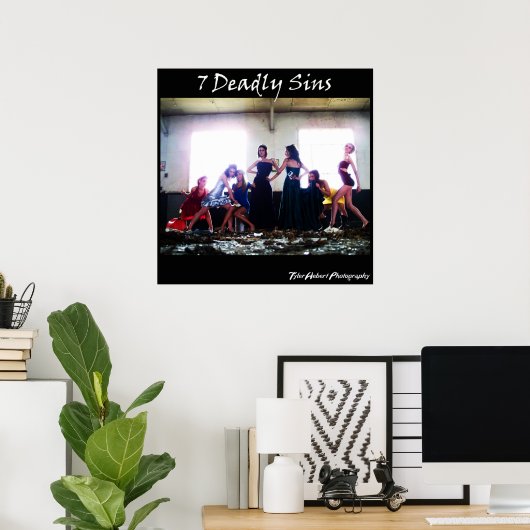 Poster 7 Péchés Mortels (Bureau à domicile)