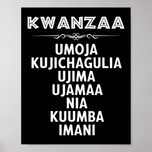 Poster 7 Principes De Kwanzaa (Devant)