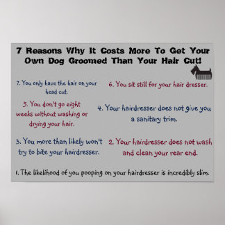 Poster 7 Raisons Pour Lesquelles Il Coûte Plus cher De Gr