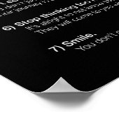 Poster 7 Règles cardinales pour la vie (Coin)