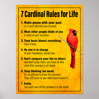 Poster 7 règles cardinales pour la vie