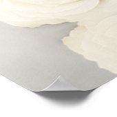 Poster 7 Table Rose blanche Élégante carte de mariage (Coin)