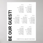 Poster 7 table Simple blanc Mariage (Devant)