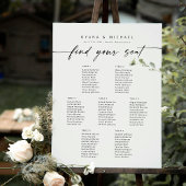 Poster 7 Tables Modernes Trouvez Votre Siège Graphique