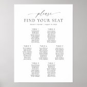 Poster 7 Tables Trouvez Votre Place Plan de Table (Devant)