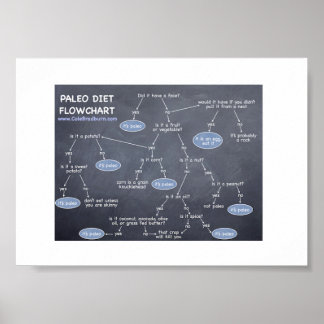 Poster 7 x 5 Paleo Diet Flowchart