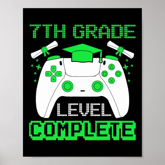 Poster 7e année Gamer complet 7e année Graduation (Devant)