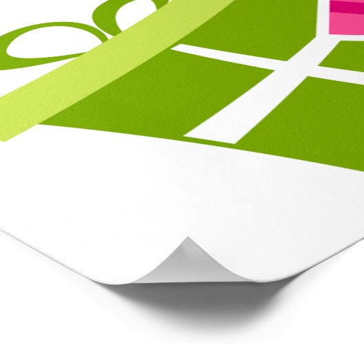 Poster 7e anniversaire - Anniversaire fille (Coin)