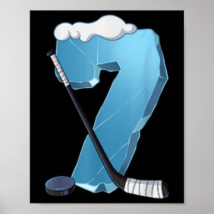 Poster 7e anniversaire de hockey sur glace