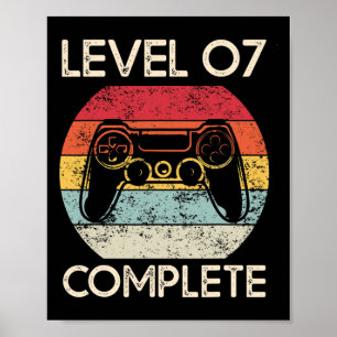 Poster 7e anniversaire de Mariage Couples Husbynd Gamer F