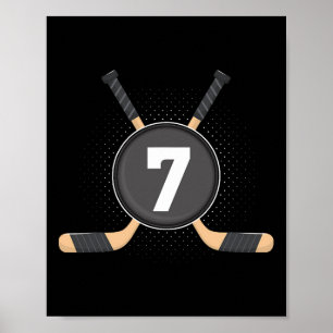 Poster 7e anniversaire Hockey sur glace 7 ans Anniversair