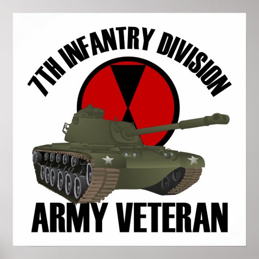 Poster 7e ID avec réservoir M-48 (Devant)