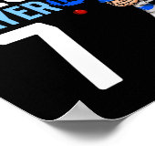 Poster 7th Birthday Cricket Player  (Coin)