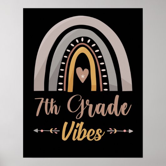 Poster 7th Grade Vibes Seventh Grade Back to School (Devant)
