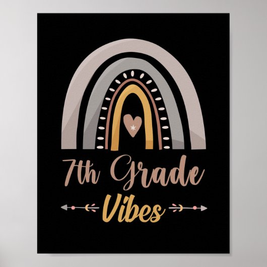 Poster 7th Grade Vibes Seventh Grade Back to School (Devant)