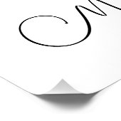 Poster 80 and Fabulous 80th Birthday Black Script Photo (Coin)