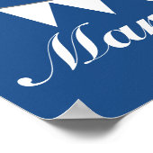 Poster 80 Bunting Rouge Bleu Mariage Livre d'hôte Alterna (Coin)