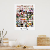Poster 80 Photo Collage Famille personnalisée (Cuisine)