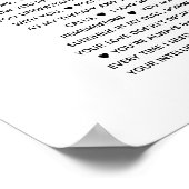 Poster 80 raisons pour lesquelles nous t'aimons cadeau d' (Coin)