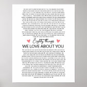 Poster 80 raisons pour lesquelles nous t'aimons cadeau d' (Devant)