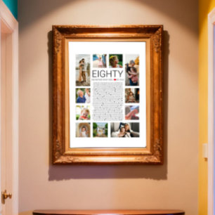 Poster 80 raisons pour lesquelles nous vous aimons photo