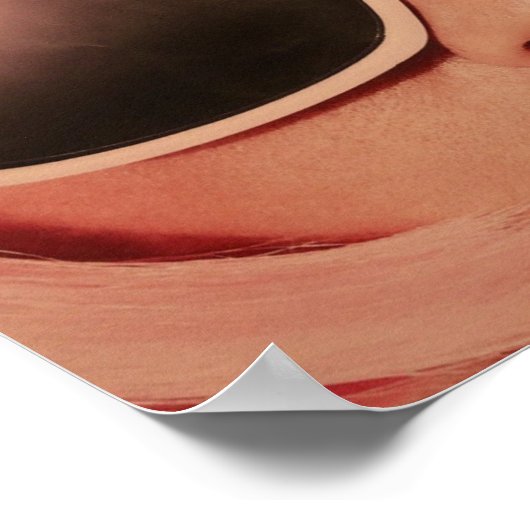 Poster 80 retro fille de mode (Coin)