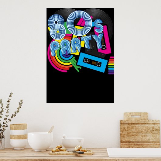 Poster 80 Retro Party (Cuisine)